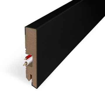 Listwa przypodłogowa MDF czarny mat wzornik 15cm