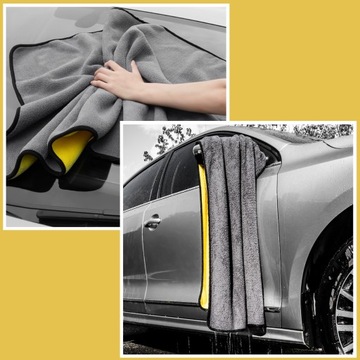 ПУШИСТОЕ ПОЛОТЕНЦЕ ДЛЯ СУШКИ АВТОМОБИЛЯ, ВПЛОТИВАЮЩЕЕ И БЕЗОПАСНОЕ, 90х60 см.