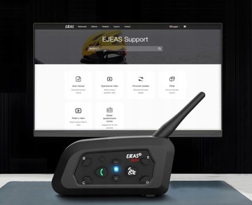 2X INTERKOM INTERCOM MOTOCYKLOWY EJEAS V6 PRO NOWA WERSJA 2024 IP67 1200M