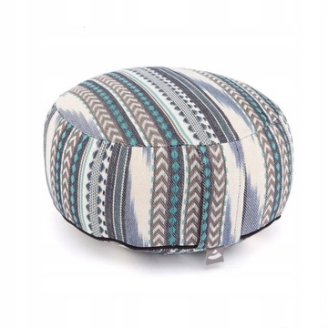 Подушка для медитации Bodhi Rondo Ethno - бело-синяя