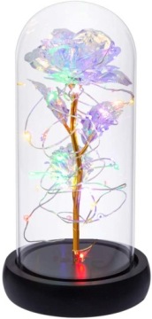 ETERNAL ROSE IN GLASS LED LIGHTS цветочная коробчатая роза