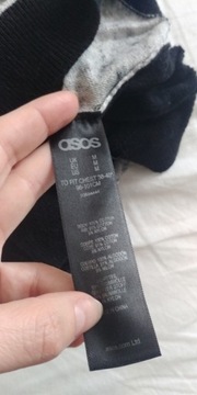 SWETER SZARY ASOS OWOCZESNY bawełniany nowoczesny kołnierzyk praca