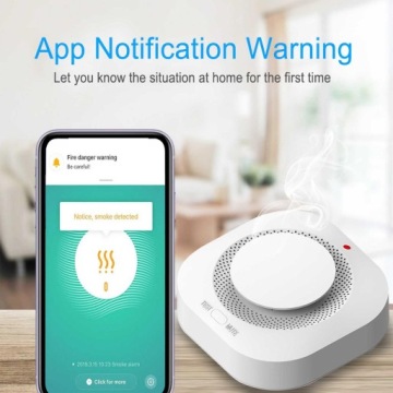 WIFI детектор дыма Высокая чувствительность и быстрая реакция Пожарный детектор дыма