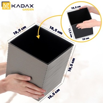 ЦВЕТОЧНЫЙ ВАЗ САДОВЫЙ ЦВЕТОЧНАЯ ВСТАВКА СЕРЫЙ 19см