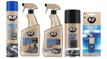 K2 ZESTAW KOSMETYKÓW DO WNĘTRZA AUTA SAMOCHODU NA ŚWIĘTA PREZENT