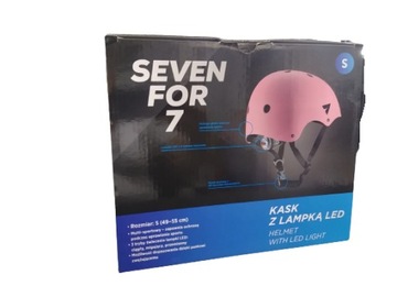 Kask Rowerowy na Deskorolkę Rolki Wrotki rozmiar S z lampką led