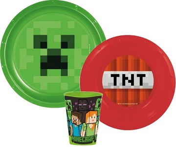 Zestaw obiadowy MINECRAFT kubek 260ml
