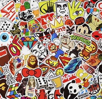 POPULAR MIX NAKLEJKI STICKERBOMB EXTRA WLEPY 100