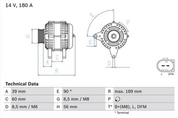 ALTERNÁTOR VOLKSWAGEN PASSAT 2,0TDI 10- 0 986 081 230