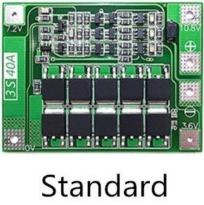 Moduł BMS - STANDARD - 3S 12,6V - 40A do 18650