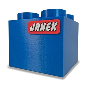 Skarbonka z imieniem Skarbonka dla dzieci klocek w stylu LEGO dzień dziecka