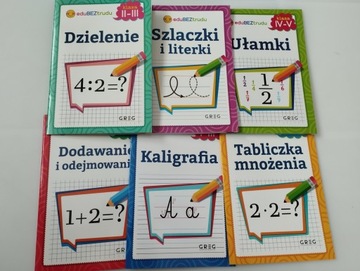 EDU BEZ TRUDU Ułamki, Dzielenie, Kaligrafia, Tabli