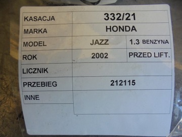 BUDÍKY PŘÍSTROJOVÁ DESKA HONDA JAZZ II 1,3B HR-0294-018