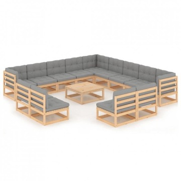 KANAPA OGRODOWA SOFA DREWNIANA ZESTAW Mebli Balkon