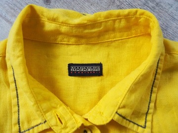 NAPAPIJRI_lniana koszula damska_yellow_safari_L