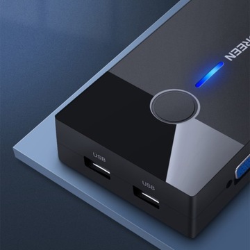 KVM-переключатель 30357 два компьютера одна клавиатура мышь и монитор