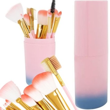 YOSHI BRUSHES КИСТИ ДЛЯ МАКИЯЖА в футляре НАБОР 12 КИСТЕЙ фиолетовый MAKE UP