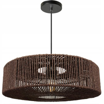 LAMPA WISZĄCA BOHO NATURALNA BRĄZOWA SZNUREK JUTOWY