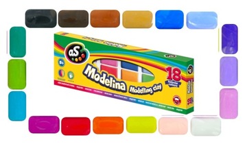 большой НАБОР ДЛЯ МОДЕЛИРОВАНИЯ 18 цветов Набор красок для ДЕТЕЙ Astra ХОРОШЕЕ КАЧЕСТВО