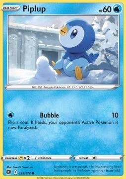 Karta Pokemon Piplup (BRS 035) 35/172