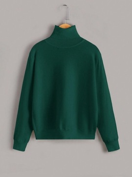 SHEIN SWETER DZIECIĘCY Z GOLFEM ZIELONY 146-152CM 180