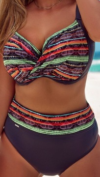 КУПАЛЬНИК ИЗ ДВУХ ЧАСТЕЙ С ВЫСОКОЙ ПОСАДКОЙ, ЖЕНСКИЙ КУПАЛЬНИК, РАЗМЕР 80J