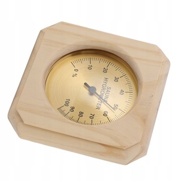 Drewniany higrotermograf do sauny montowany na