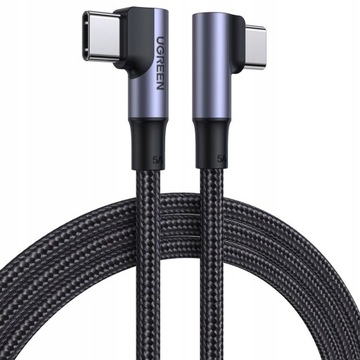 UGREEN Kabel 90st kątowy QC USB-C PD 5A 100W - 2m