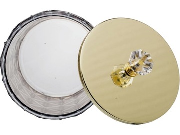 Декоративный стеклянный контейнер с крышкой - бронза