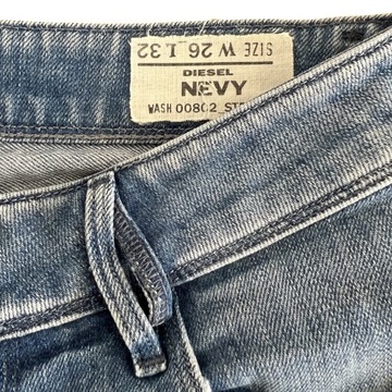 jeansy DIESEL 26/32 NEVY / błękitne rurki / 9211