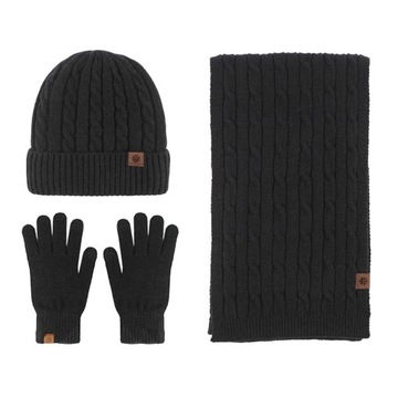 Zestaw szalików i rękawiczek z ekranem dotykowym Beanie Winter Warm Beanie