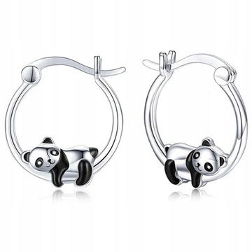 Kolczyki Panda Hoop