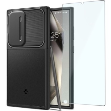 Pouzdro Spigen pro Galaxy S24 Ultra, robustní pouzdro s krytem objektivu sklo