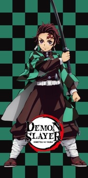 RĘCZNIK KĄPIELOWY PLAŻOWY BAWEŁNIANY 70 X 140 CM MANGA ANIME DEMON SLAYER