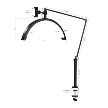 Светодиодная настольная лампа для красоты, бестеневая дуга, для процедур макияжа ресниц