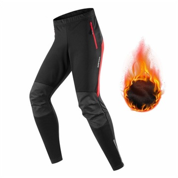 Ciepłe Spodnie Rowerowe Cycling Warm Pants Elasti