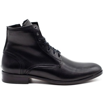 BUTY MĘSKIE SZTYBLETY ZIMOWE SKÓRA 287 CZARNY 44
