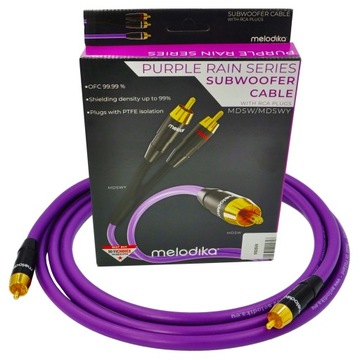 MELODIKA MDSW10 PURPLE RAIN KABEL DO SUBWOOFERA RCA - RCA CINCH OFC 1m