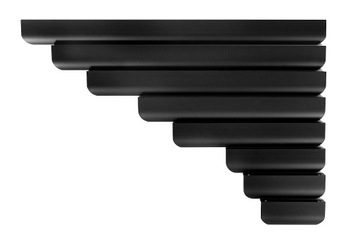 Ручка мебельная кромочная PIONAT2, черный матовый L212