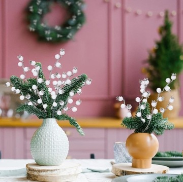 МОРОЗНАЯ БЕЛАЯ ИСКУССТВЕННАЯ РЯБКА 20 шт. НАБОР ЕЛОЧНЫХ УКРАШЕНИЙ, БЕЗУШЕК.