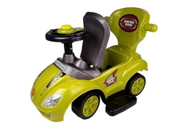 Mega Car 3in1 Желтый райд-он с толкателем