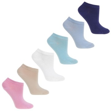 6x Nízke Ponožky Dámske Členkové Ponožky Bavlnené ponožky Farebné MORAJ 35-38