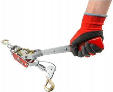 ЛЕБЕДКА РУЧНАЯ ТРОСОВАЯ 4Т 4000кг 2 КРЮКА