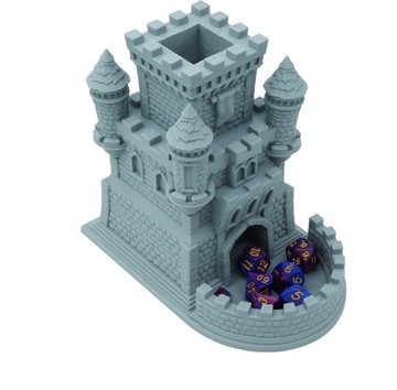 Башня для игры в кости бастиона защитника Светло-серый