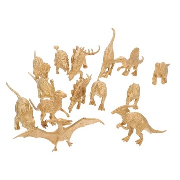 ZŁOTY MODEL DINOZAURA STATUA ZWIERZĄT DINOZAURÓW