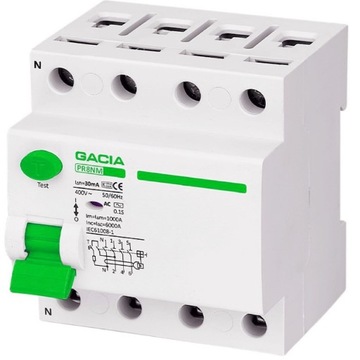 Дифференциальный выключатель цепи 63a 4p 30ma ac gaci