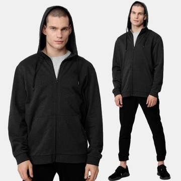 СПОРТИВНАЯ ТОЛСТОВКА МУЖСКАЯ 4F С КАПЮШОНОМ, ХЛОПОК, НА МОЛНИИ SS23M354