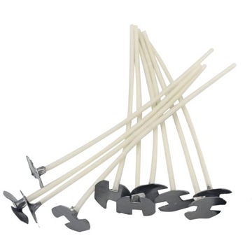KNOT DO ŚWIEC SOJOWY Z BLASZKĄ KNOTY 14cm 10szt