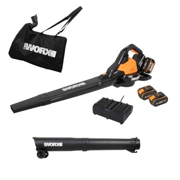 NOWA WORX DMUCHAWA ODKURZACZ DO LIŚCI WG583E 2 x 4Ah