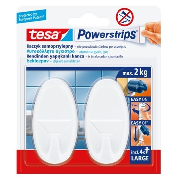 Haczyk samoprzylepny 58013 Tesa biały 2kg